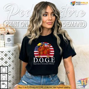 Government Efficiency Turkey DOGE Thanksgiving Trump Meme Shirt 4