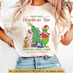 Grinch Christmas Tree Shirt Whimsical Festive Design for Xmas Gift Ideas 2