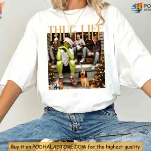 Grinch Thug Life Shirt, Christmas Tee Funny Holiday Sweatshirt Xmas Crewneck