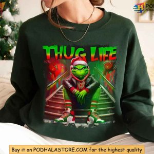 Grinch Thug Life Shirt Urban Christmas Apparel Perfect Christmas Gift 2