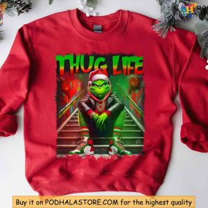 Grinch Thug Life Shirt Urban Christmas Apparel Perfect Christmas Gift 3