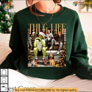 Grinch Thug Life Xmas Shirt Funny Christmas Crewneck for Friends and Family 2