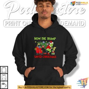 How The Trump Saved Christmas Trump Shirt Funny Political Xmas Gift Ideas 3