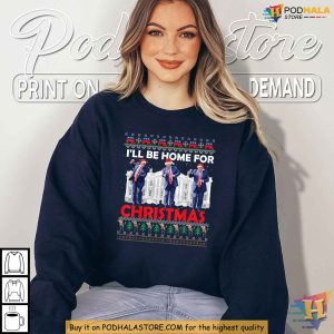 Ill Be Home For Christmas Santa Trump Tee Donald Trump Funny Xmas Gift 3