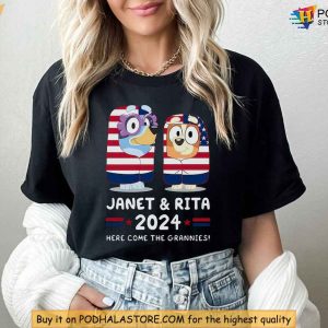 Janet And Rita 2024 Shirt US Election Humor Grannies For President