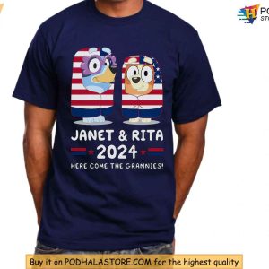 Janet And Rita 2024 Shirt US Election Humor Grannies For President 2