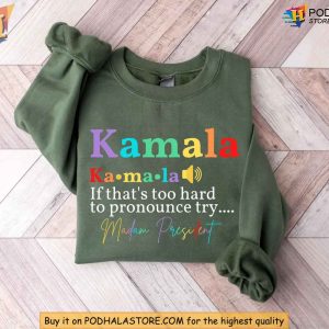 Kamala Harris 2024 Election Shirt Pronounce Kamala Madam President Tee 3