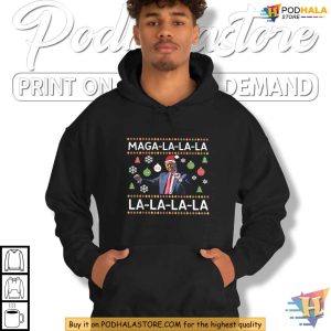 MAGA LA LA LA Trump Christmas Shirt Funny Xmas Gifts for Holiday Humor 2
