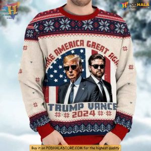 Make America Great Again Trump Christmas Ugly Sweater 2024 Edition