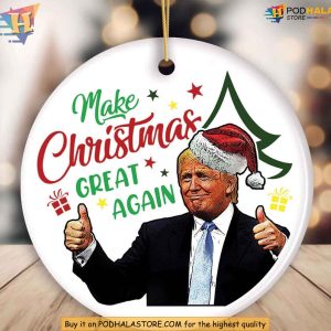 Make Christmas Great Again Ornament, Funny Donald Trump Xmas Gift Ideas