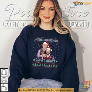 Make Christmas Great Again Trump Vance Shirt Funny Holiday Political Gift 3