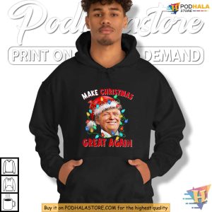 Make Christmas Great Again Trump Xmas Lights Shirt Trump Gifts For Christmas 4