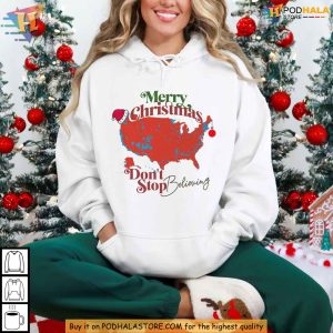Merry Christmas Trump Hoodie, Donald Trump Holiday Apparel, Xmas Gift