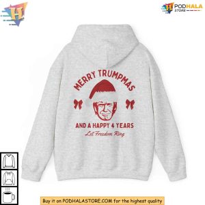 Merry Trumpmas Christmas Hoodie Let Freedom Ring Funny Xmas Gift Ideas 3