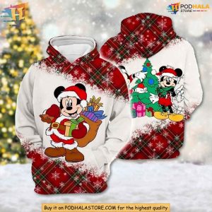 Mickey Mouse Christmas 3D Hoodie, Funny Xmas Gift Ideas for Disney Fans