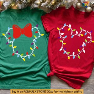 Mickey and Minnie Christmas Disney Christmas Lights Shirt Festive Gift Ideas 2