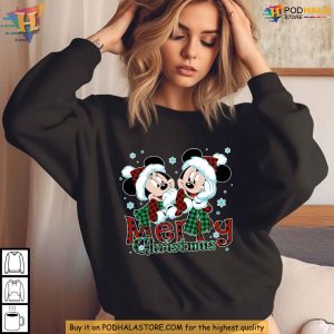 Minnie Mickey Merry Christmas Sweatshirt, Festive Disney Christmas Apparel