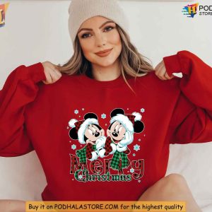 Minnie Mickey Merry Christmas Sweatshirt Festive Disney Christmas Apparel 2
