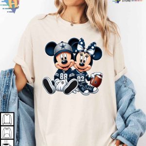 Minnie and Mickey Dallas Football Sweatshirt, Xmas Gift Ideas for Fans