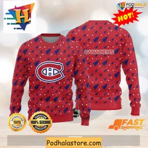 Montreal Canadiens Ugly Sweater, Creative Holiday Gift for NHL Fans