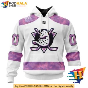 NHL Anaheim Ducks 3D Hoodie Custom Cancer Awareness Edition Support Fight 1