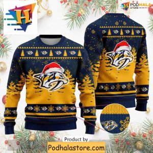 Nashville Predators Ugly Sweater for Christmas Festivities and NHL Fans