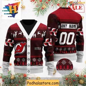 New Jersey Devils Ugly Sweater Personalized NHL Apparel for Christmas 2