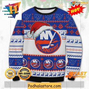 New York Islanders Ugly Sweater for NHL Fans, Funny Xmas Gift Ideas