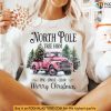 North Pole Christmas Sweatshirt, Vintage Holiday Design Cozy Winter Outfit
