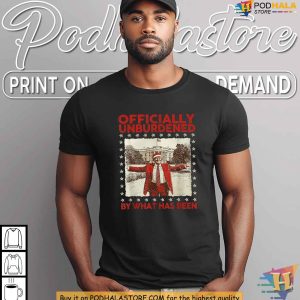 Officially Unburdened Christmas Trump Tee Shirt, Funny Trump Gifts for Xmas Fans
