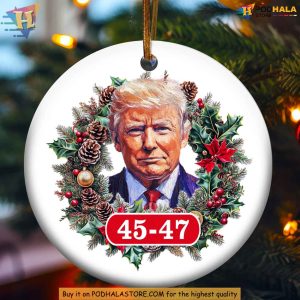 Patriotic Donald Trump Christmas Ornament, Perfect Trump Gifts for Christmas