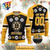 Personalized Boston Bruins Sweater, Funny Ugly Xmas Gift For Families