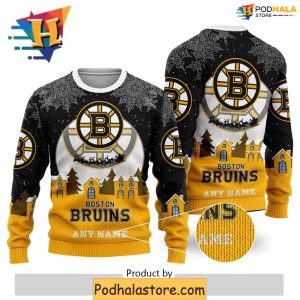 Personalized Boston Bruins Sweater Funny Xmas Apparel for Hockey Fans 2