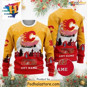 Personalized Calgary Flames Sweater Funny Xmas Sweater for Fans 2