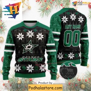 Personalized Dallas Stars Christmas Sweater, Funny Xmas Gift for Holiday Fun