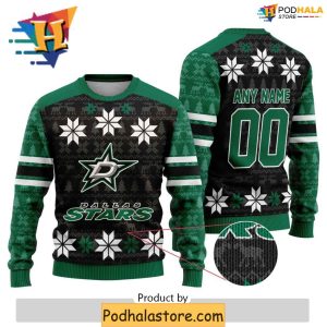 Personalized Dallas Stars Christmas Sweater Funny Xmas Gift for Holiday Fun 2