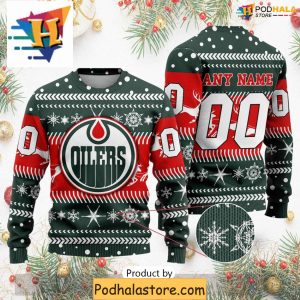 Personalized Edmonton Oilers Ugly Sweater, Creative Christmas Apparel