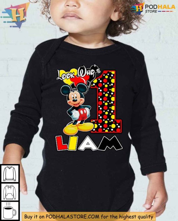 Personalized Mickey Birthday Shirt for Kids First Celebration Custom Gift
