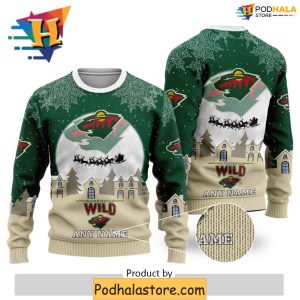 Personalized Minnesota Wild Ugly Sweater Funny NHL Xmas Apparel 2