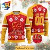 Personalized NHL Calgary Flames Sweater, Best Family Ugly Xmas Apparel