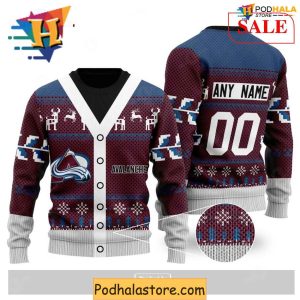 Personalized NHL Colorado Avalanche Sweater Funny Xmas Gift for Fans 2