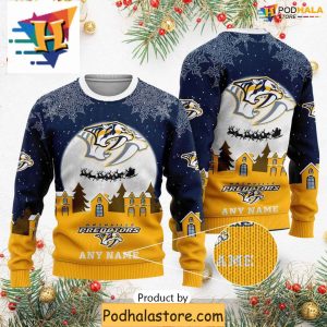Personalized Nashville Predators Ugly Sweater for Funny Xmas Parties 2