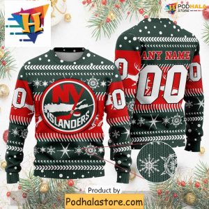 Personalized New York Islanders Ugly Sweater, Xmas Festive Apparel