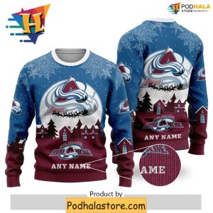 Personalized Ugly Colorado Avalanche Sweater Funny Christmas Gift 2