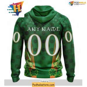 Personalized Vegas Golden Knights 3D Hoodie for St Patrick Day with Clover Theme 2
