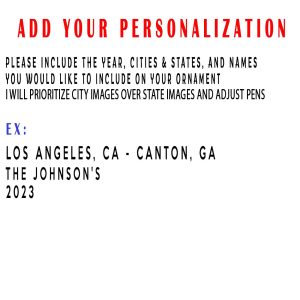 Personalized We Moved Family Ornament State Ornament Moving Away Gift NOTE