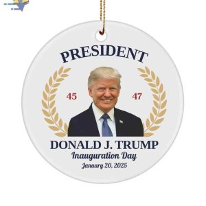 President Donald Trump Ornament Funny Christmas Gift Ideas for 2025 Inauguration 2