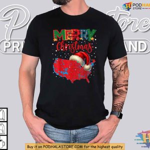 Red Electoral Map Trump Tee Shirt, Donald Trump Christmas Gift for Supporters