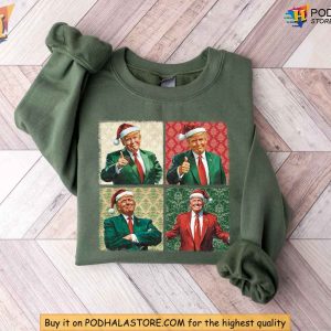 Santa Trump Christmas Shirt Funny Holiday Trump Tee for MAGA Supporters 2
