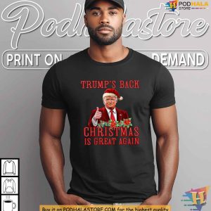 Santa Trump Christmas Shirt, Make Christmas Is Great Again, Funny Xmas Gifts